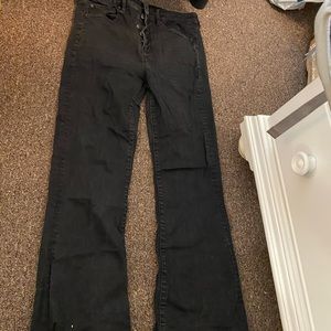 Black flare jeans